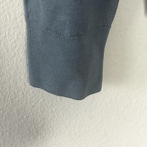 Allen Edmonds 100% Merino Wool Blue V-Neck Formal Designer Sweater Men's‎ M NWT - Picture 3 of 8